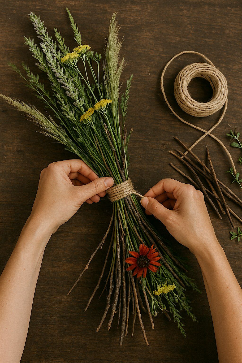 Crafting With Nature - Art from the Garden - Witch's Broom Making