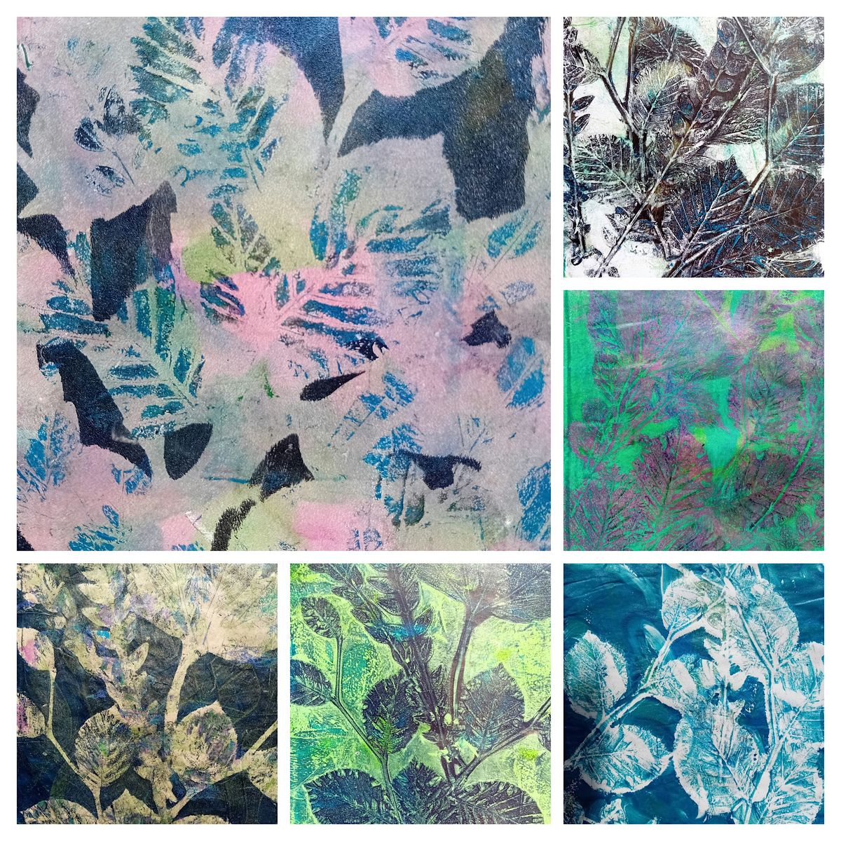 Botanical Gel Printing & Collage