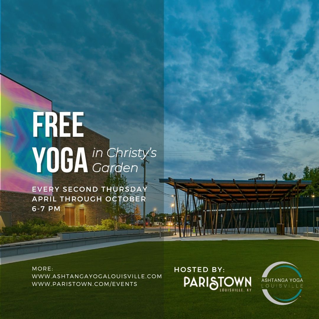 Free Yoga in Christy\u2019s Garden