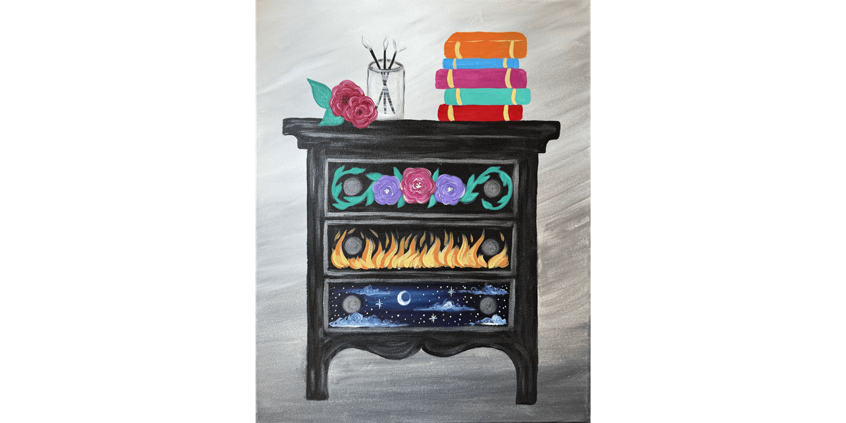 Flowers, Flames, and the Night Sky - Paint and Sip in Tyler | Classpop!\u2122