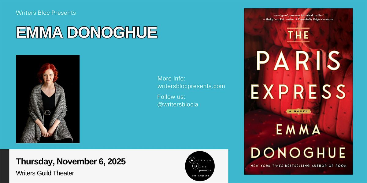 Writers Bloc Presents Emma Donoghue