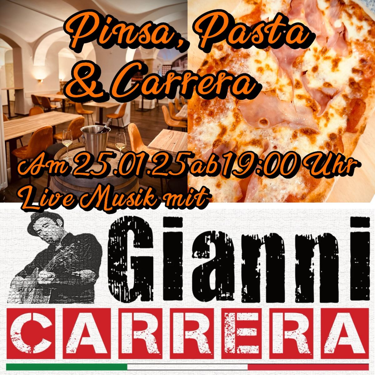 Pinsa, Pasta & Carrera