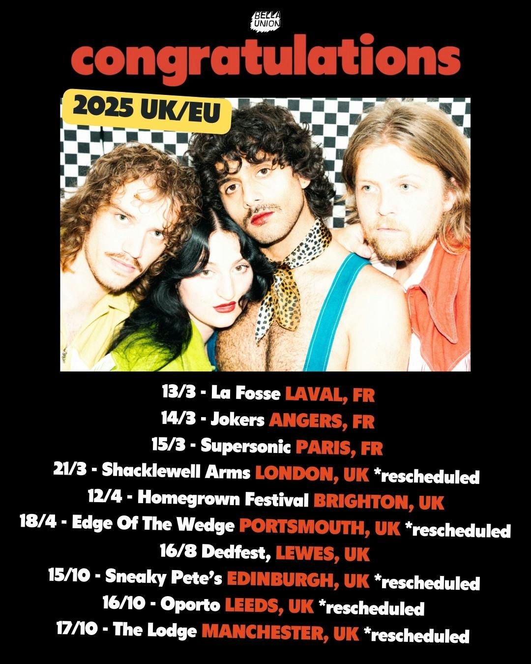 *New Date* Congratulations + Rushbonds and Free Party