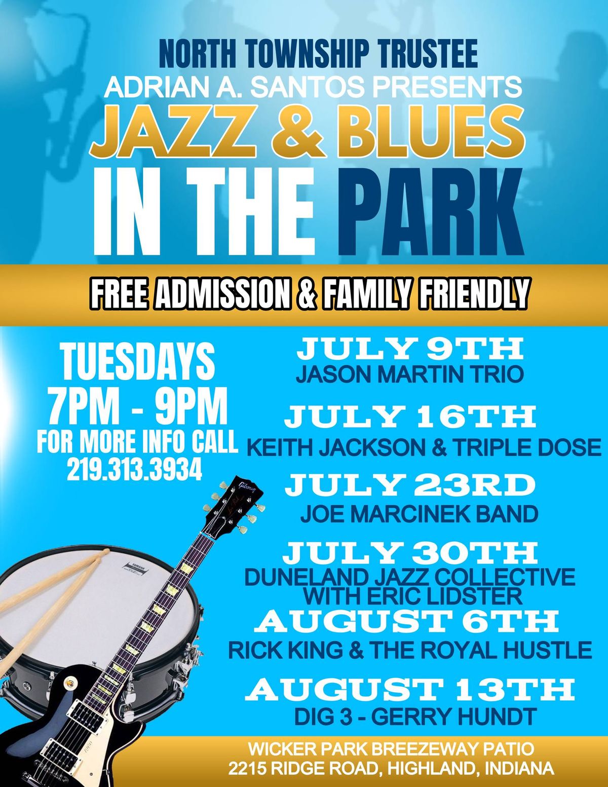 2024 Jazz & Blues in the Park w\/Keith Jackson and Triple Dose