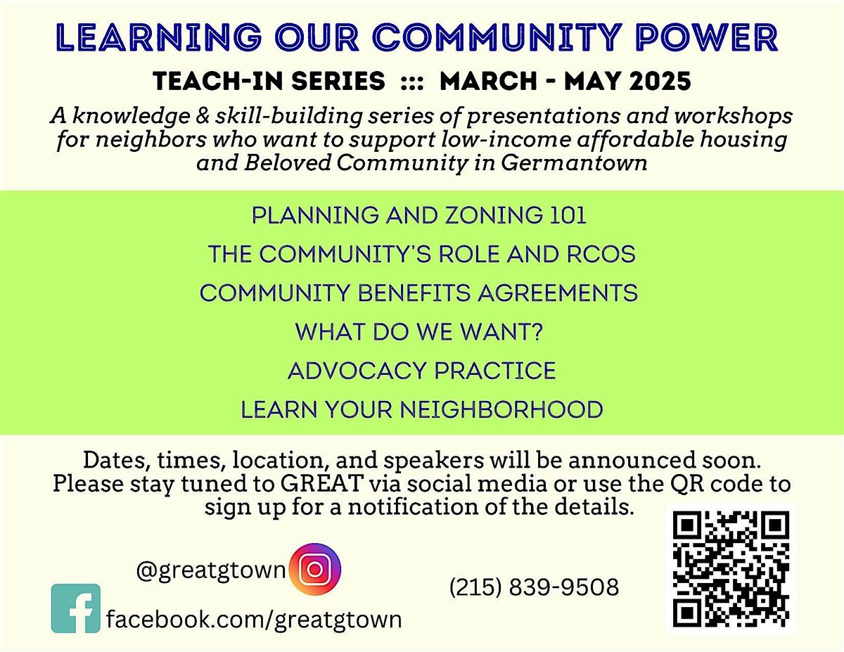 Session #1: Planning & Zoning 101, Learning Our Community Power Series