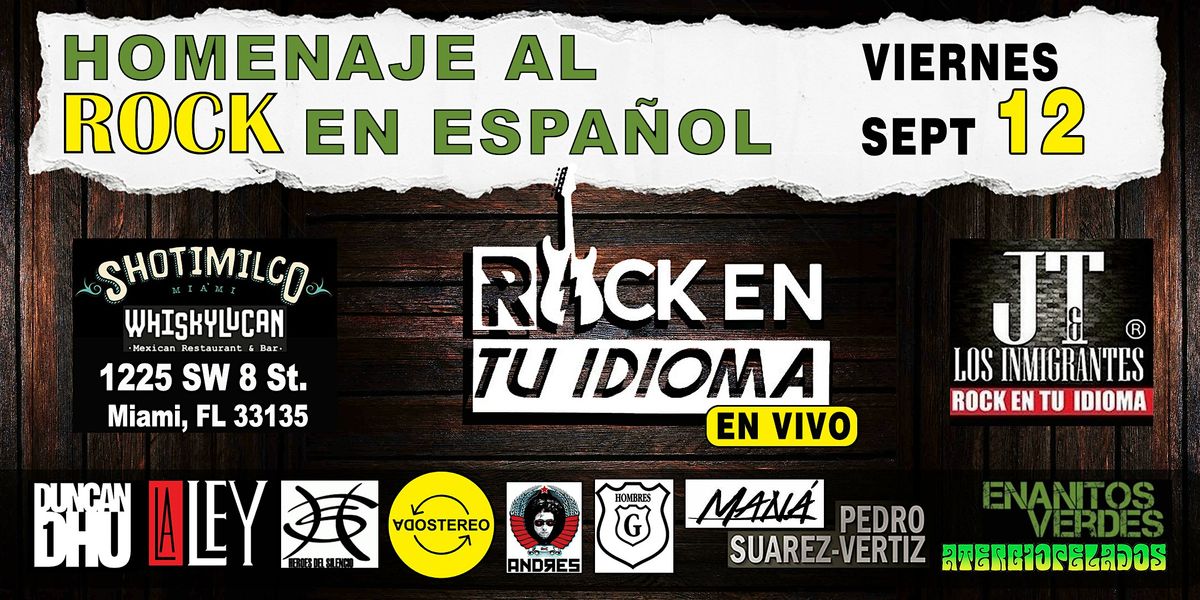 Una Noche de ROCK EN TU IDIOMA en Calle Ocho