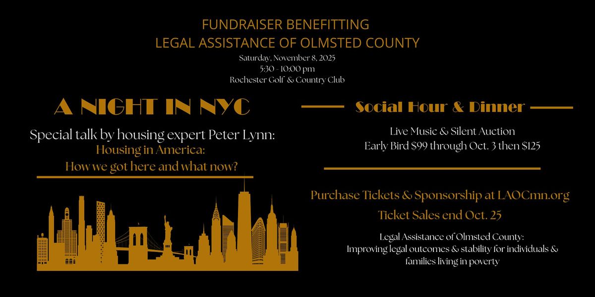 Annual Fundraiser to Benefit Legal Assistance of Olmsted County
