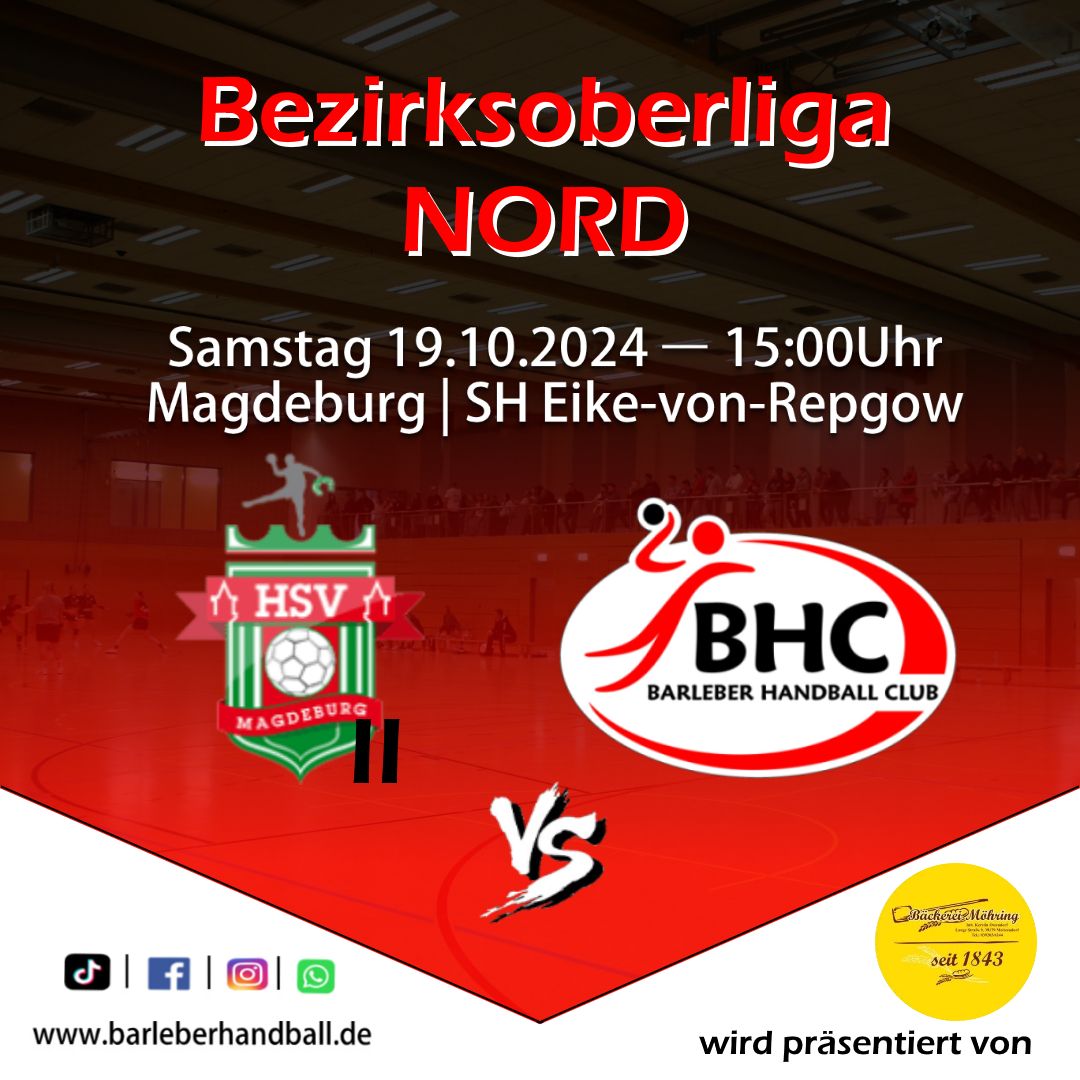 BEZIRKSOBERLIGA NORD - HSV Magdeburg II vs. Barleber HC