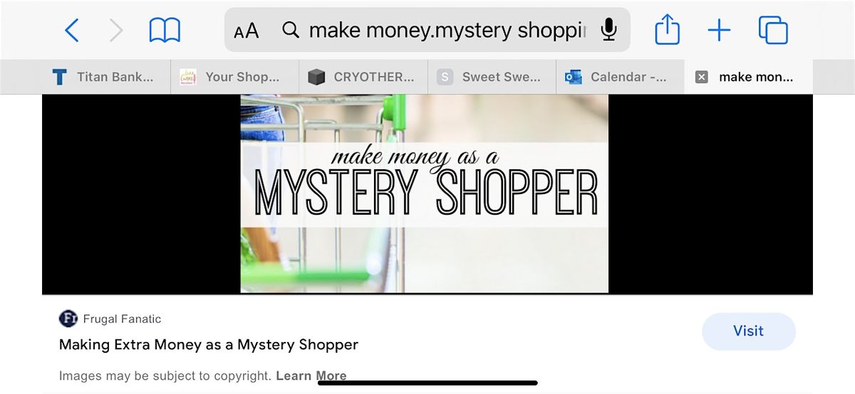 Earn Extra Money Mystery Shopping (online)