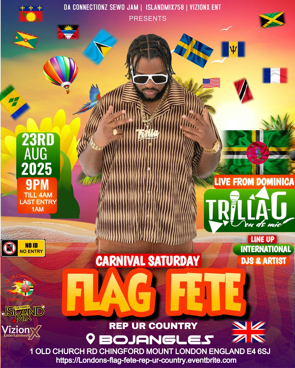 FLAG FETE REP UR COUNTRY  CARNIVAL SATURDAY
