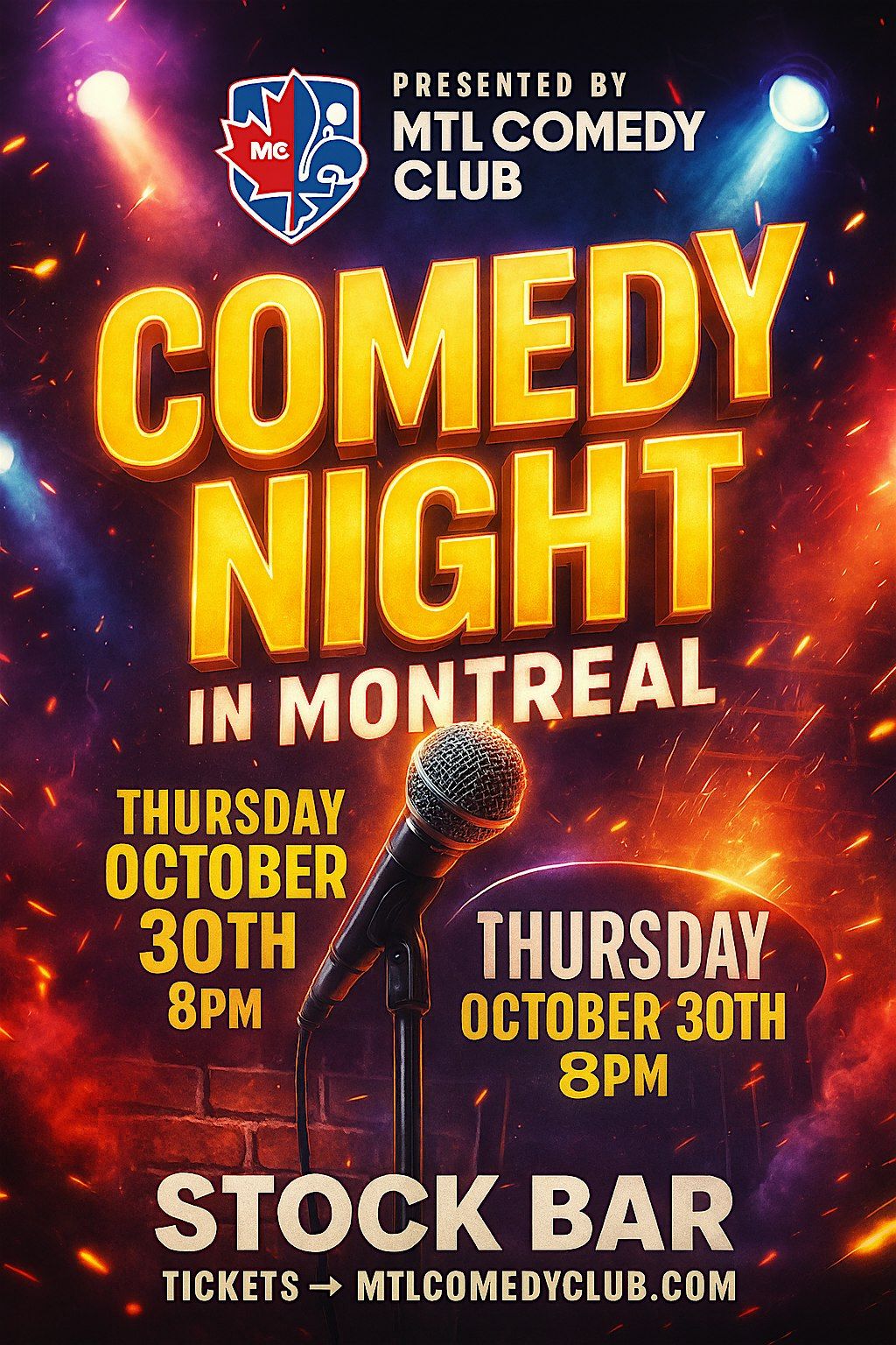 \\ Thursday, October 30th, 2025 | English Comedy Night in Montreal