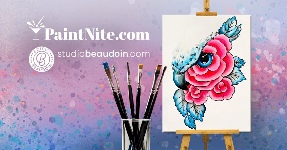 Paint Nite: Floral Owl Eye