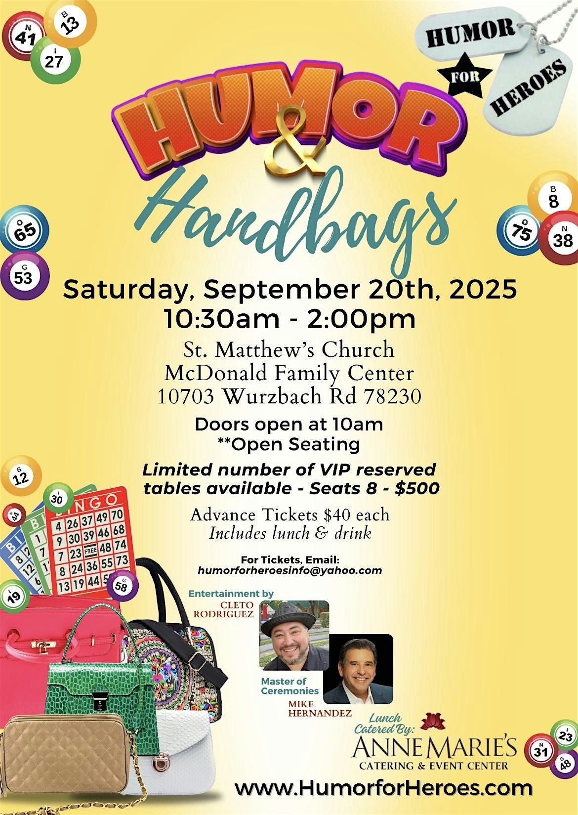 Humor & Handbags PURSE BINGO