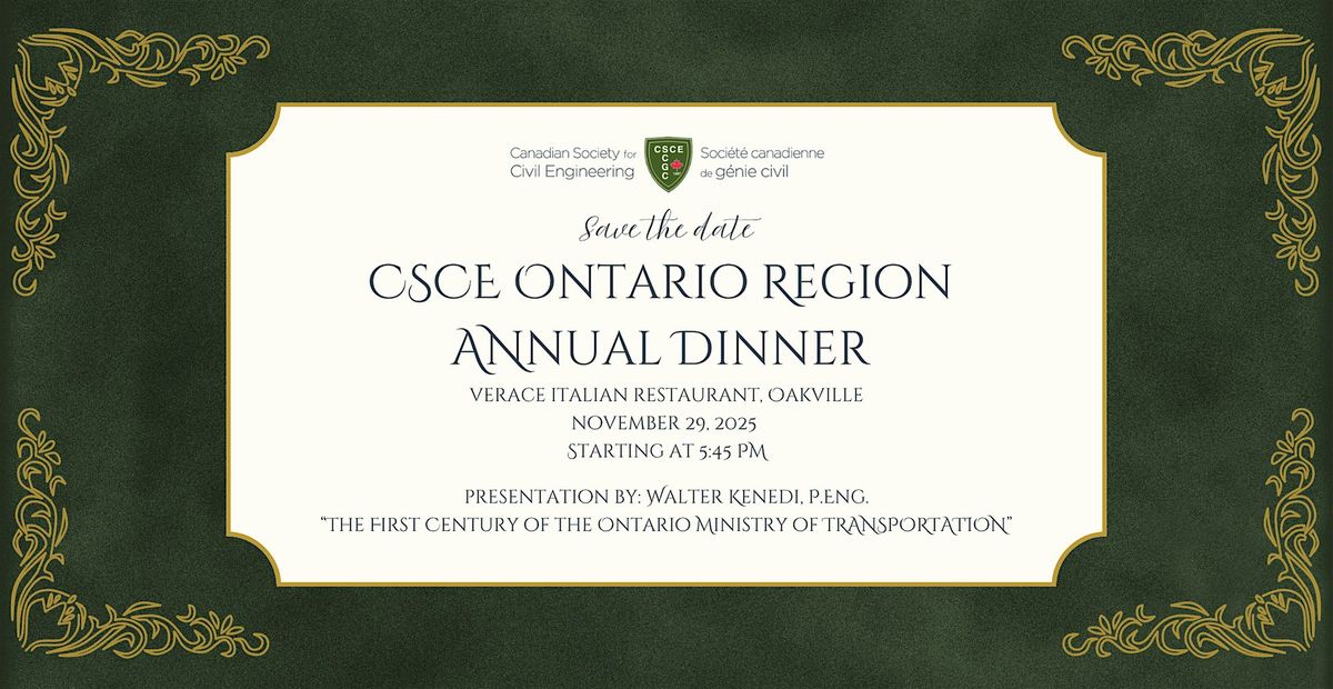 CSCE Ontario Region Annual Dinner