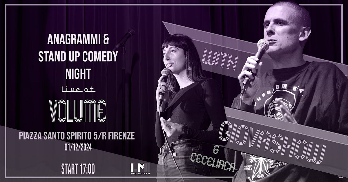 GIOVASHOW \/ STAND UP COMEDY & ANAGRAMMI LIVE @ VOLUME FIRENZE