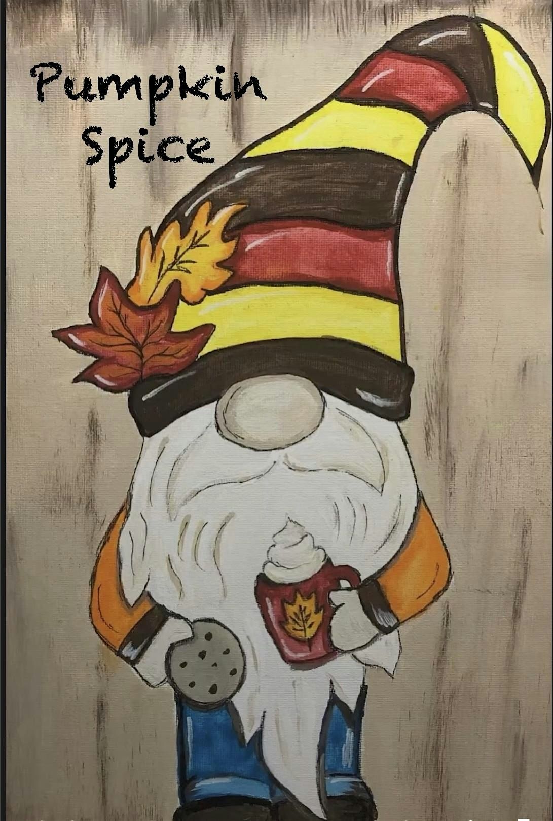Paint with Ashley Blake \u201cPumpkin Spice Gnome\u201d Paint Night