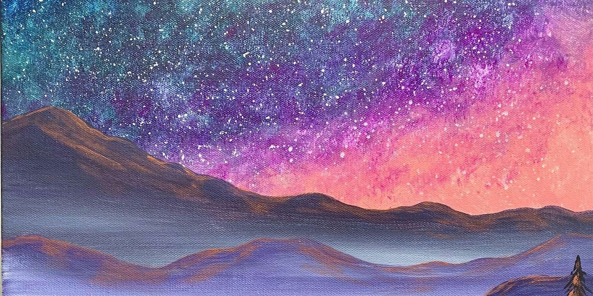 Misty Mountain Galaxy - Paint and Sip by Classpop!\u2122