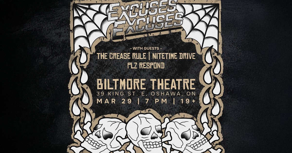 Excuses Excuses, The Crease Rule, Nitetime Drive, Plz Respond Live at the Biltmore Theatre