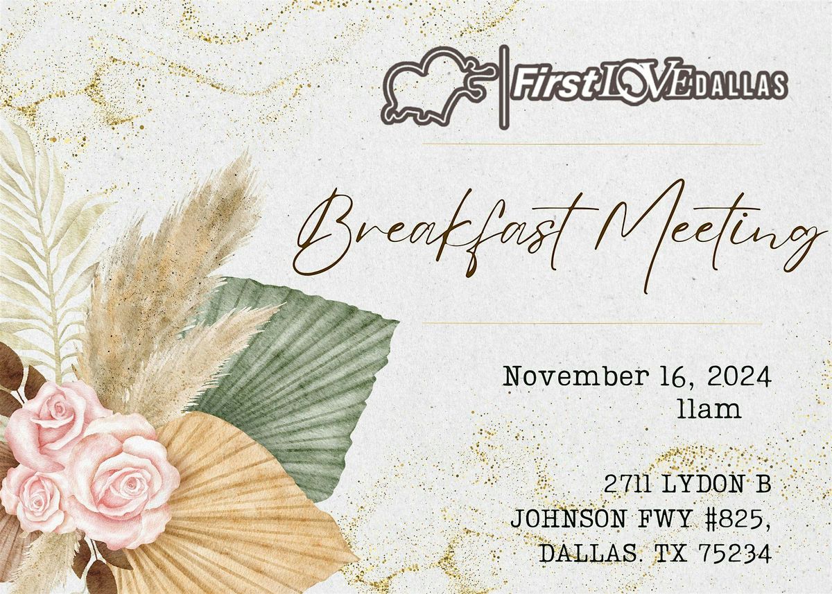 First Love Dallas Breakfast Meeting