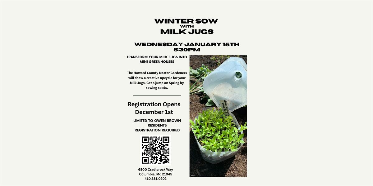 Winter Sowing with Milk Jugs