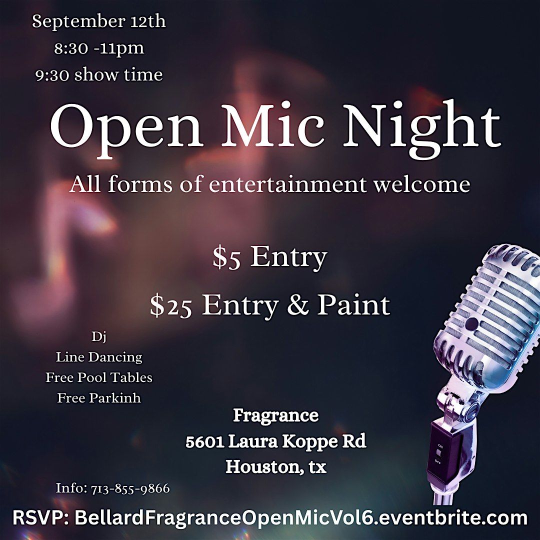 Open mic Night at Fragrance Sports Bar