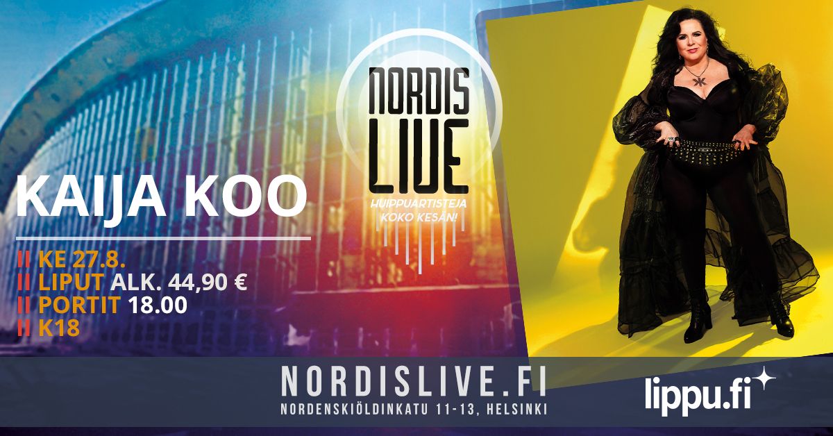 Kaija Koo, Nordis Live, Helsinki, La 27.8.2025