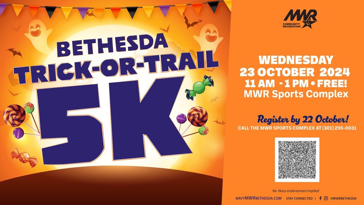 Bethesda Trick-Or-Trail 5K- MWR Sports Complex