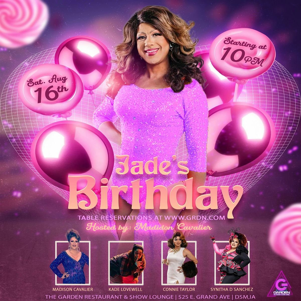 Sat Aug 16 Drag Show - 10pm Table Reservation