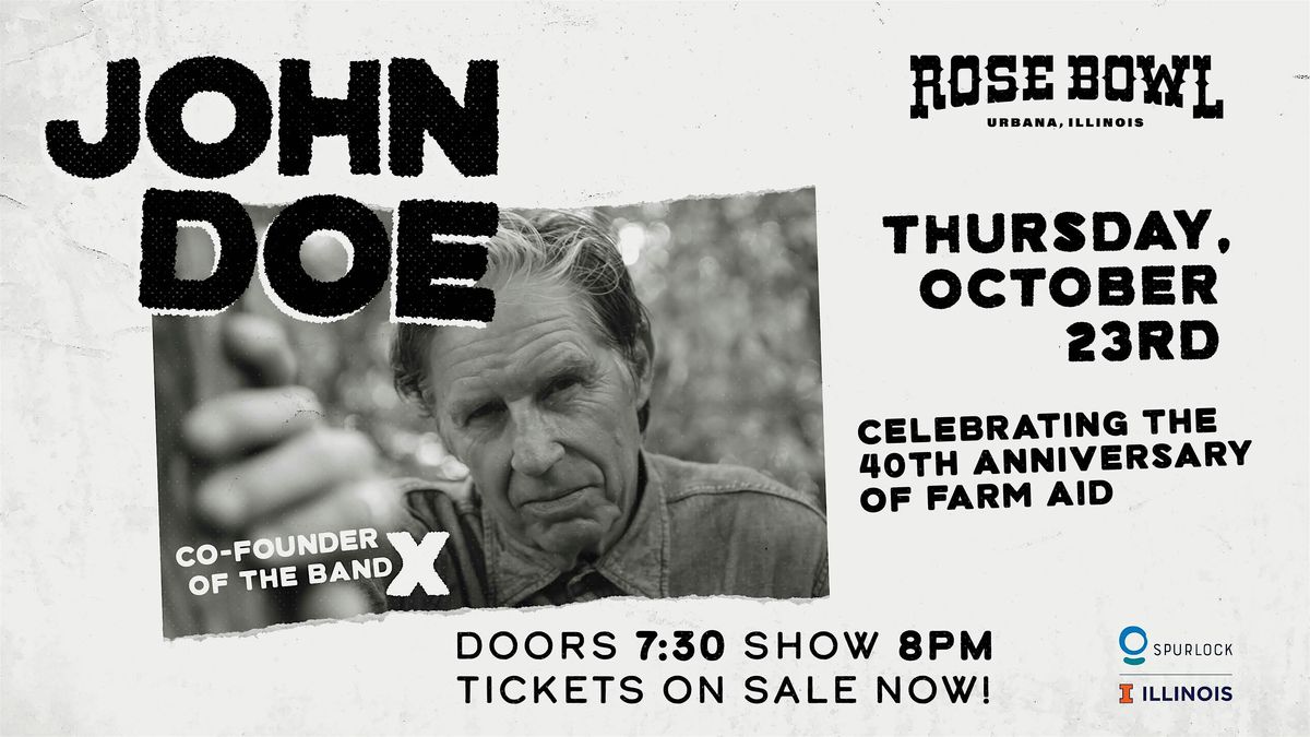 John Doe (of X) live at The Rose Bowl Tavern - Farm Aid 40th Anniversary!