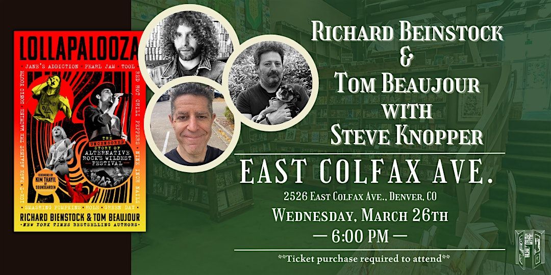 Richard Beinstock, Tom Beaujour, with Steve Knopper Live at Tattered Cover