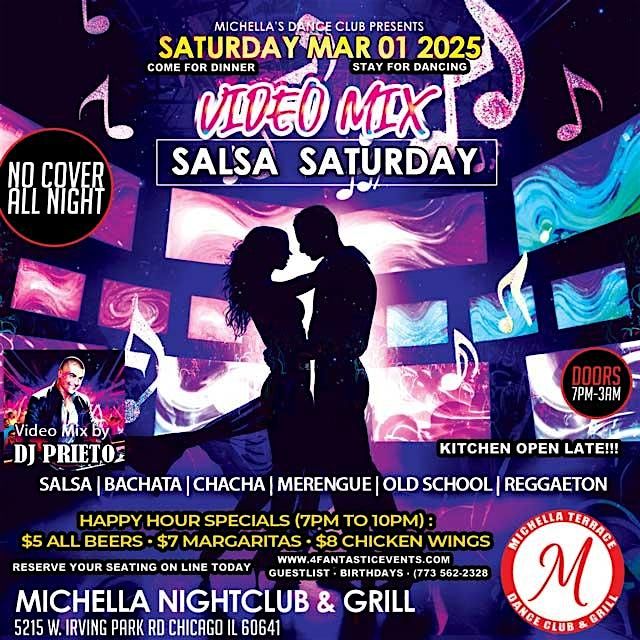 Video Mix Salsa Saturday @ Michella\u2019s Nightclub \u2013 No Cover!