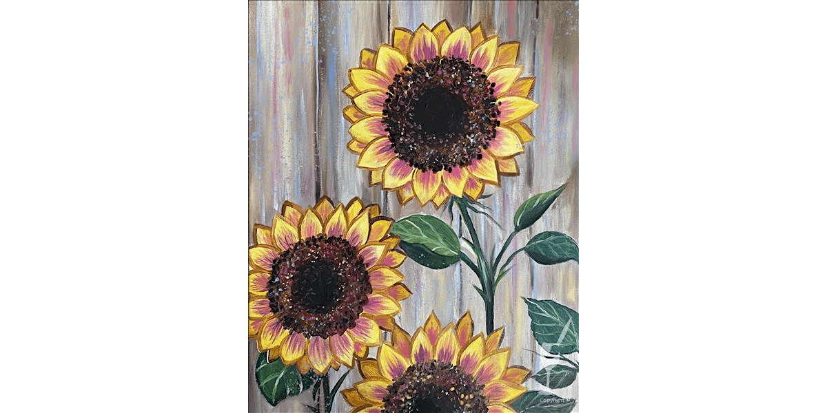 Happy Little Sunflowers Bloom Brightly - Paint and Sip in Houston | Classpop!\u2122