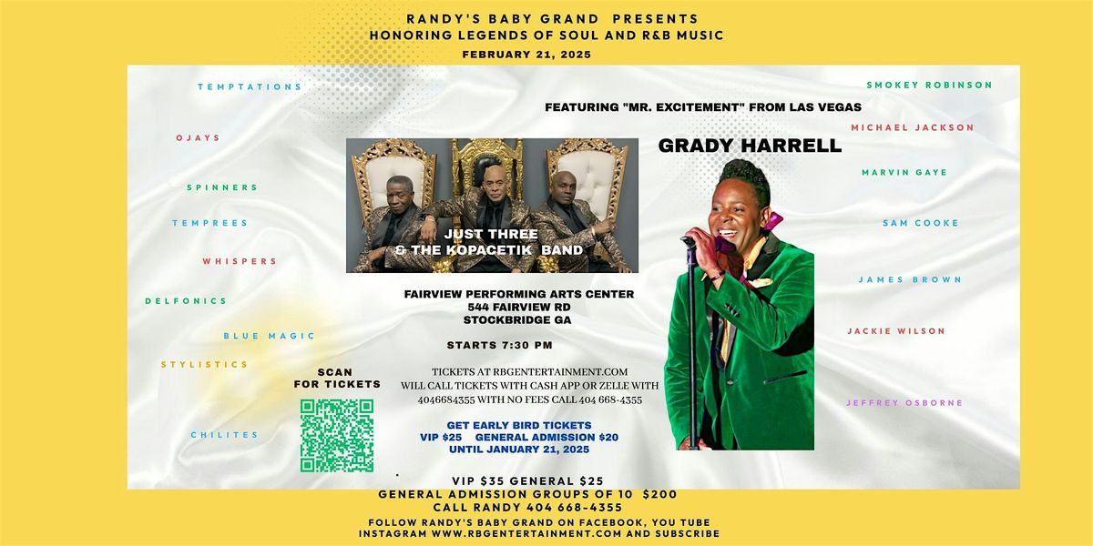 Honoring Great Men of Soul and R&B featuring Grady Harrell