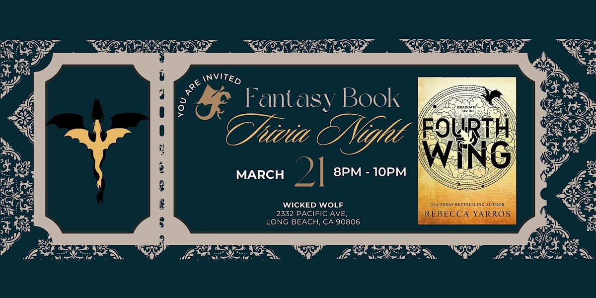 Fourth Wing Fantasy Book Trivia Series (Night One of THREE)