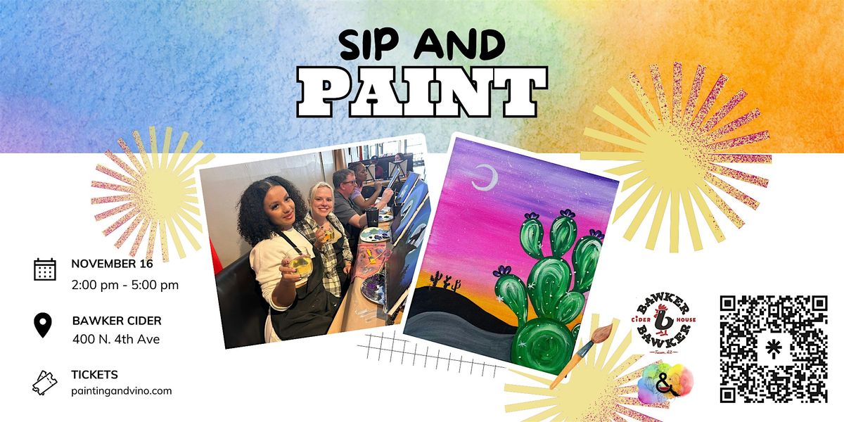 \u2018Cosmic Prickly\u2019 Paint and Sip at Bawker Cider