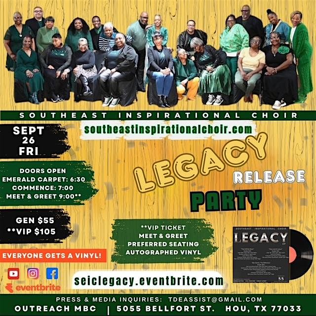 SouthEast Inspirational Choir's Legacy Release Party