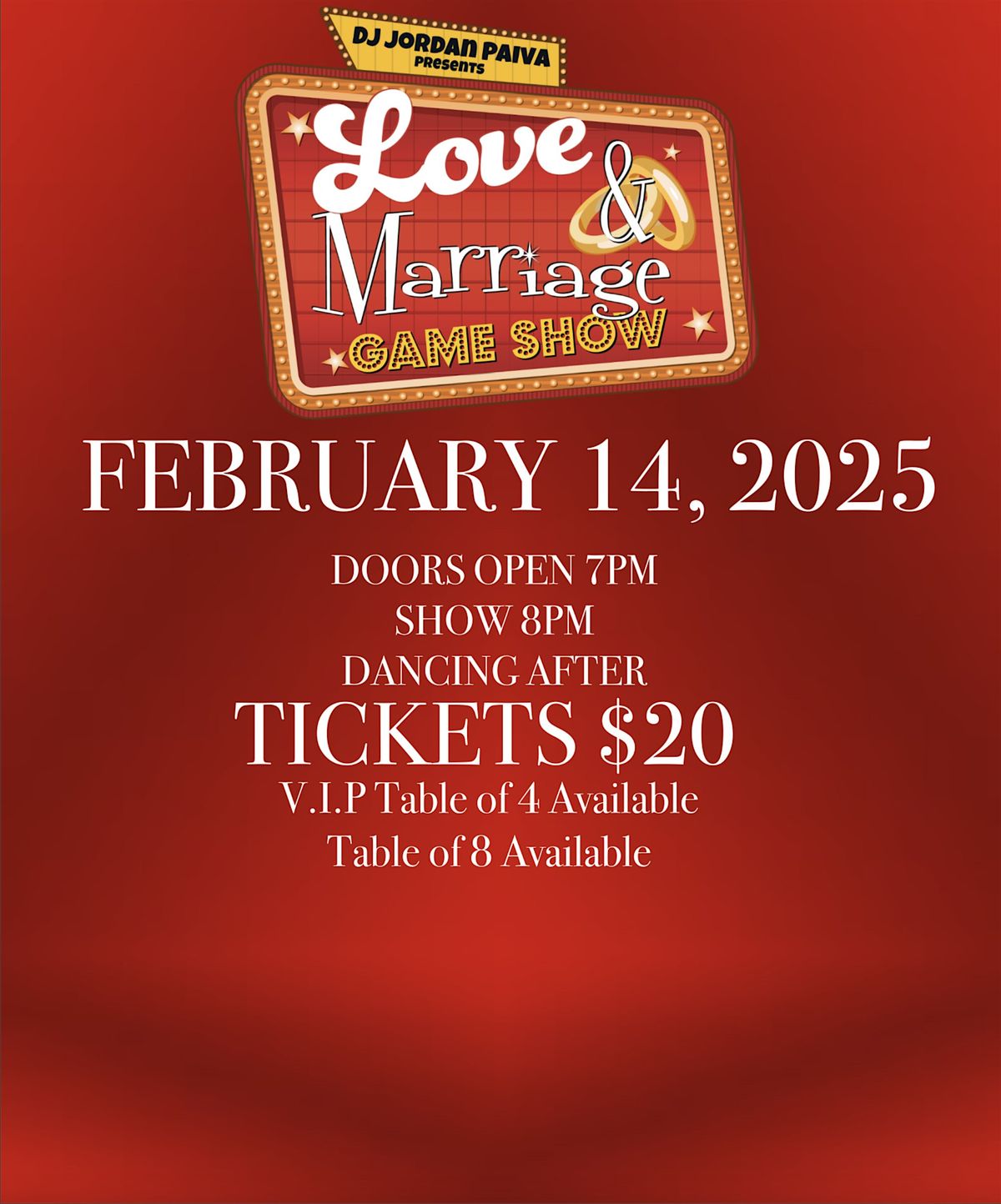 LOVE & MARRIAGE GAME SHOW 21+