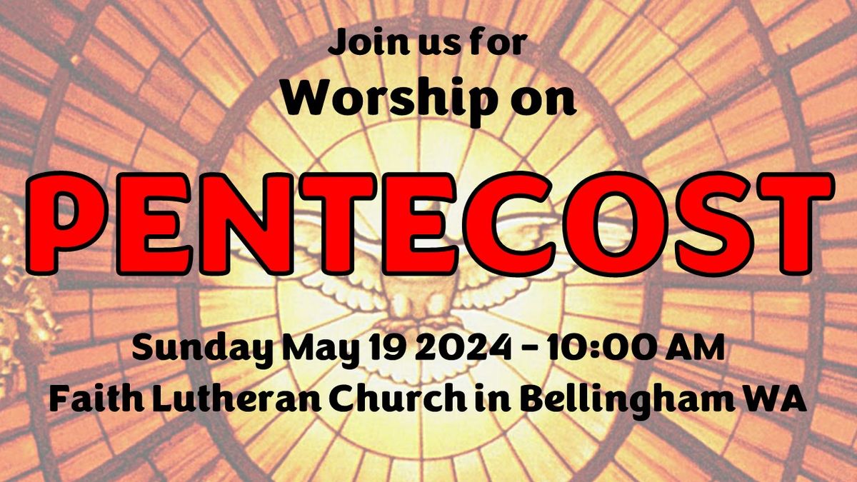 Worship on Pentecost Sunday