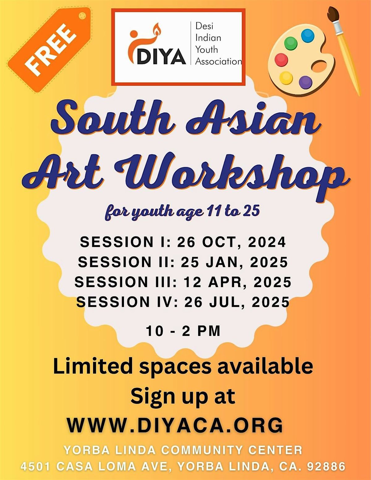 South Asian Art Workshop - 2nd Session on 25JAN