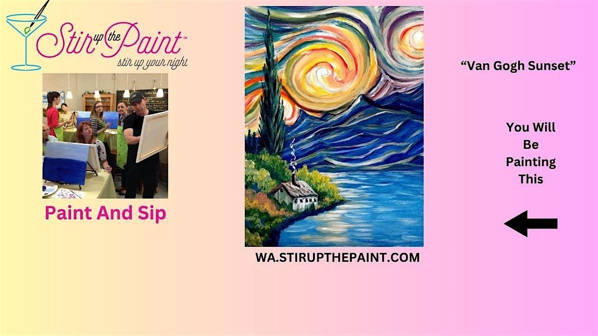 Seattle Paint and Sip, Paint Party, Paint Night  With Stir Up The Paint