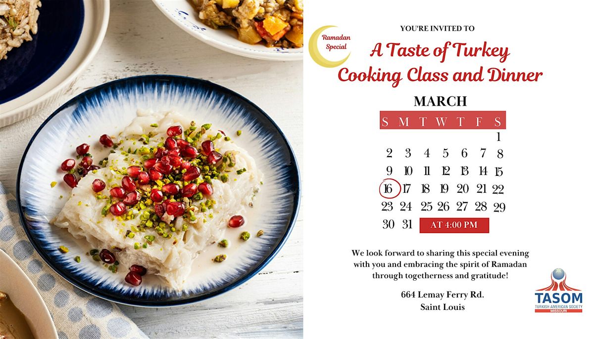 A Taste of Turkey - Ramadan Special Hands On Cooking Class & Iftar Dinner