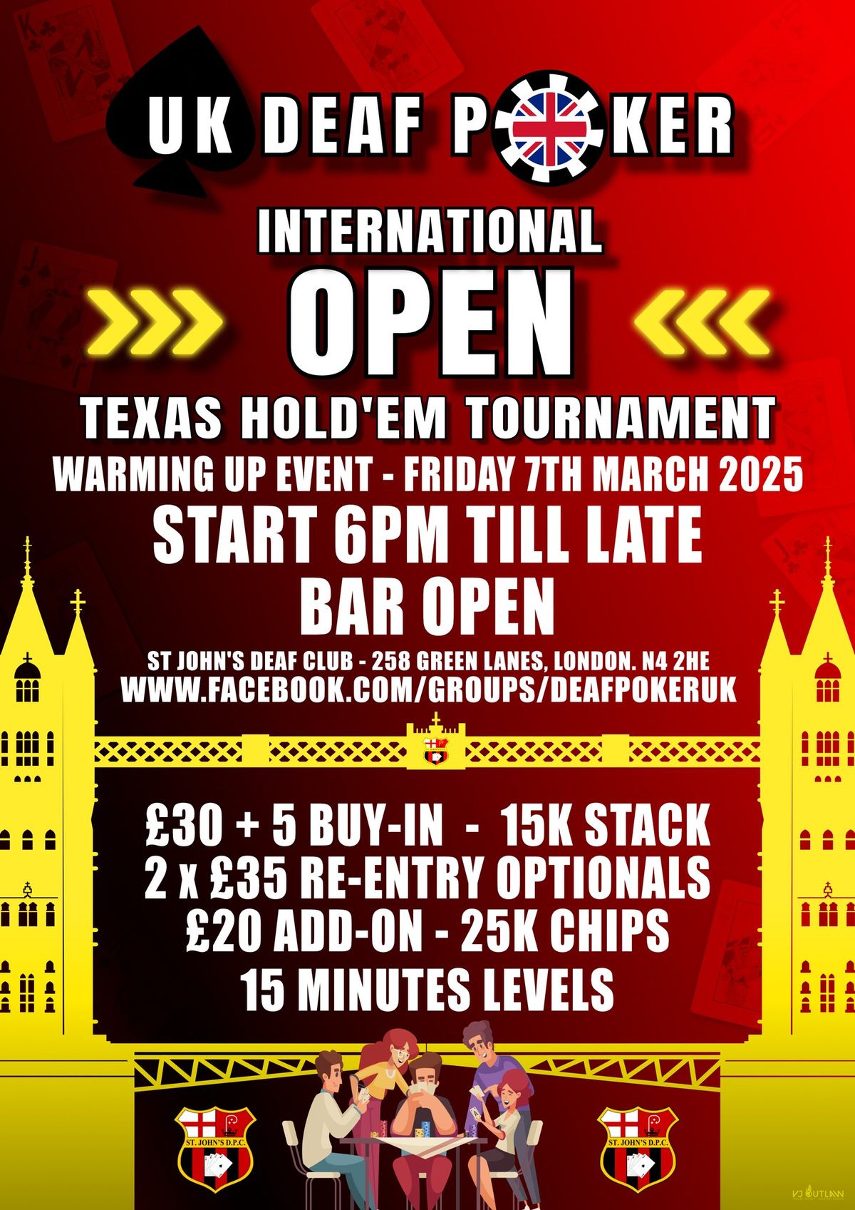 London Deaf International Warm-Up Poker Open