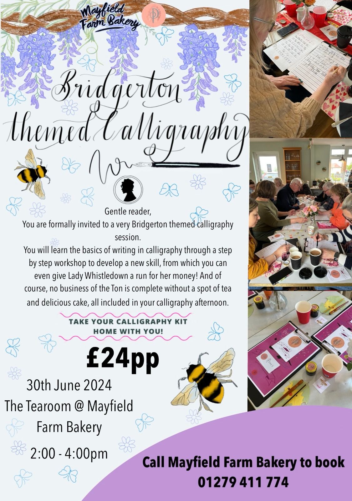 Bridgerton Themed Calligraphy Class