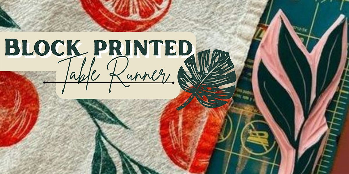 DIY Block Printed Table Runner