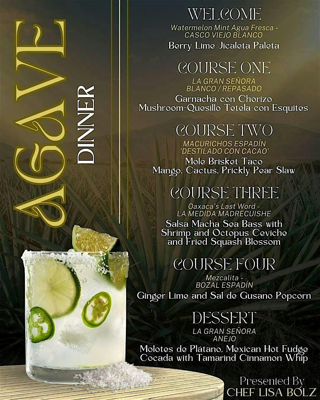 Agave & Ember - Agave Dinner Presented by The Lodge at Wilderness Ridge