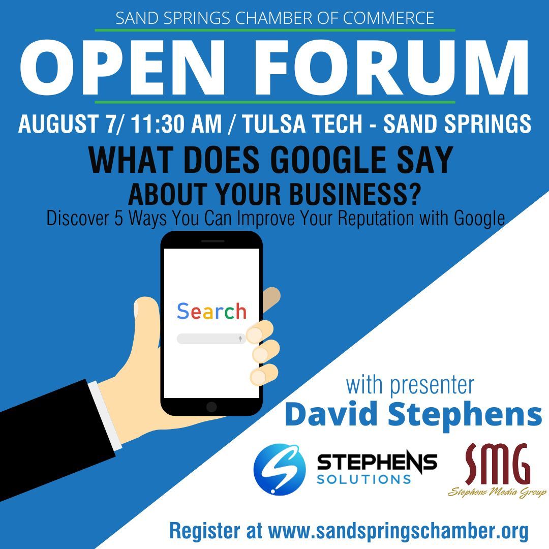 Open Forum & Lunch: What Does Google Say About Your Business?