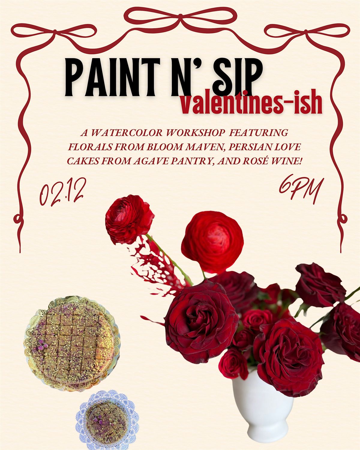 Paint N\u2019 Sip Valentines-ish