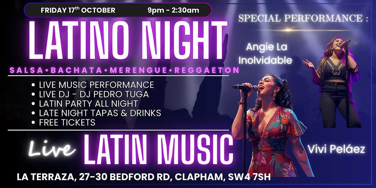 Live Latin Music Night at La Terraza \u2013 Salsa to Reggaeton, Live DJ &Dancing