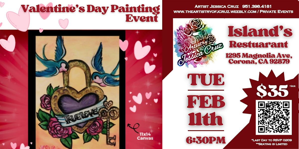 Valentine's Day Painting Event with Artistry of Jessica Cruz