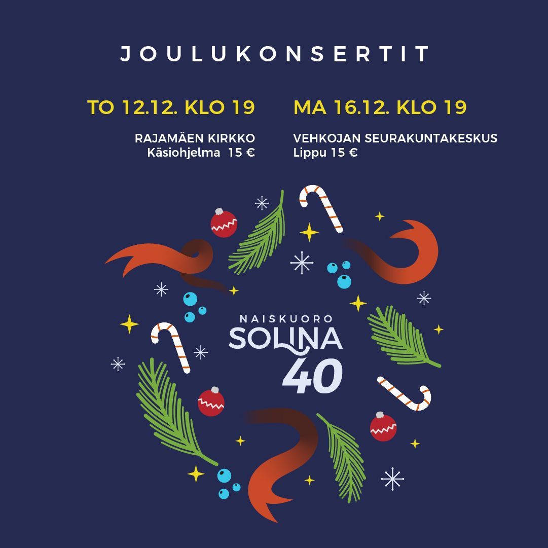 Solinan joulukonsertti Rajam\u00e4en kirkossa